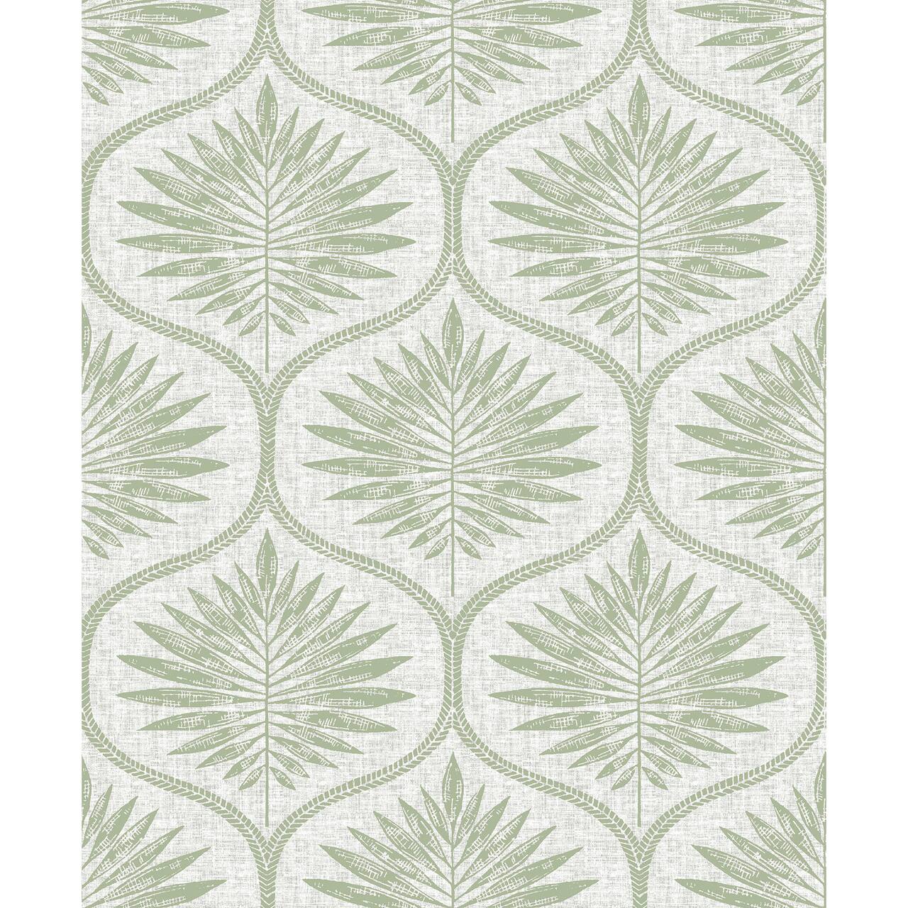 Wallpops Green Primitive Leaves Peel & Stick Wallpaper